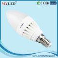 Classic Design E27 E14 5w Candle Light CE RoHS Plastic LED Bulb Light
